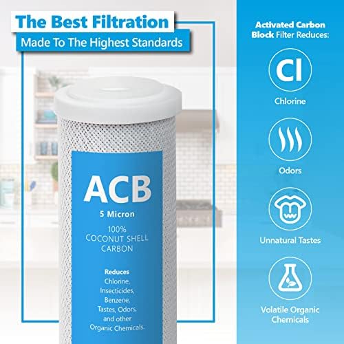Express Water FLTCAR0510C Carbon Block Filter Replacement, 5 Micron, 10 in. - Image 2