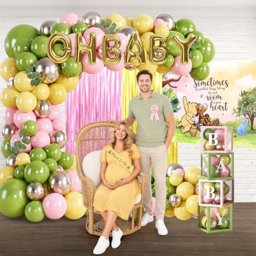 280pcs Bear Baby Shower Decorations Complete Party Set, 25 guests - Image 4