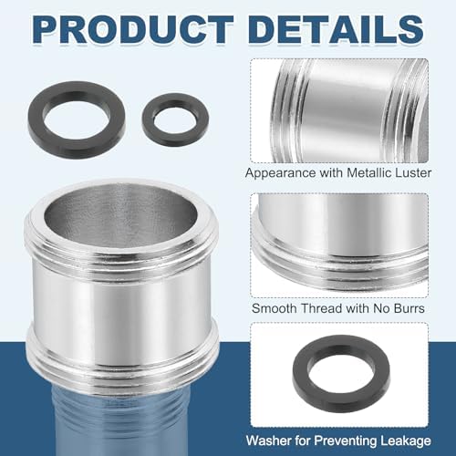 uxcell Faucet Aerator Adapter,M22 Male to M22 Male Brass Faucet Adapter - Image 3
