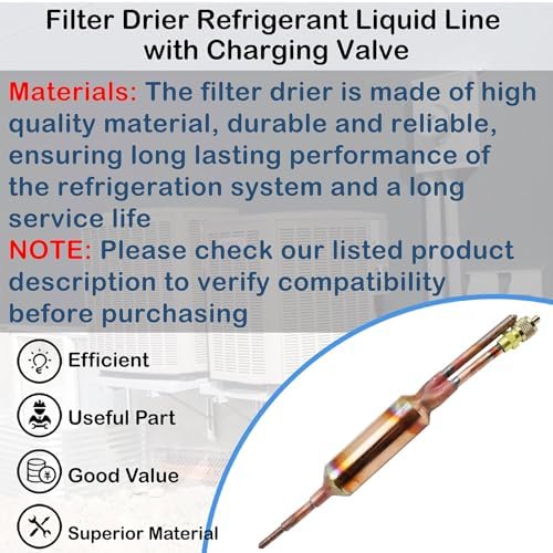 3 PCS Filter Drier Refrigerant Liquid Line with Charging Valve,25GR 1/4 X 1/4 - Image 3