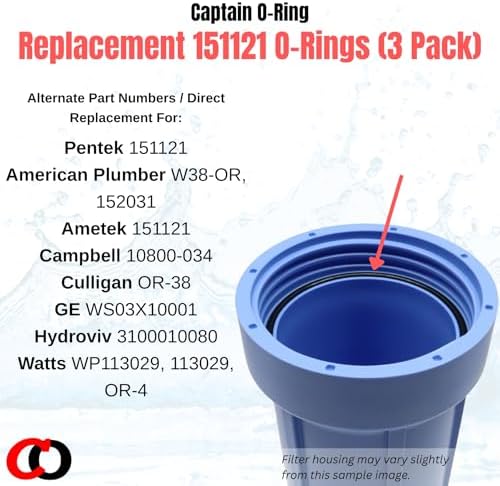 Captain O-Ring - Replacement 151121 / OR-38 / WS03X10001 / 10800-034 O-Rings for Pentek, Culligan, GE, Campbell, etc Water Filter Housing Gasket Seal (3 Pack) - Image 3