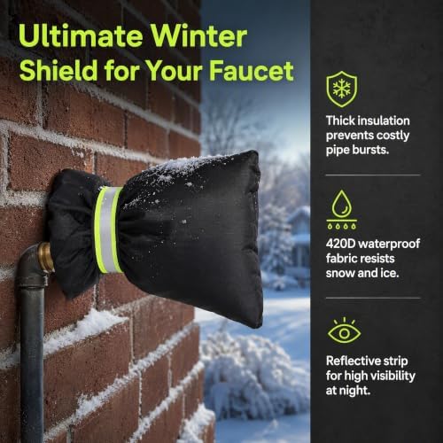 2pcsOutdoor Water Pipe Insulation Cover for Faucet & Backflow Preventer - Image 5