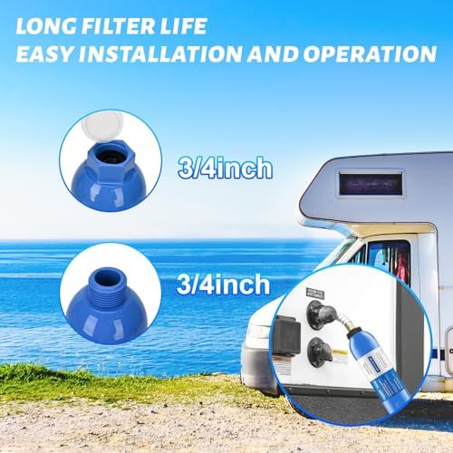 RV Inline/Marine Water Filter With Flexible Hose Protector, 3 Pack - Image 4