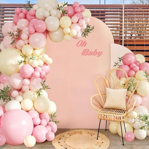 Pink and Yellow Balloon Arch Kit for Baby Shower Bridal Shower Decorations - Image 2