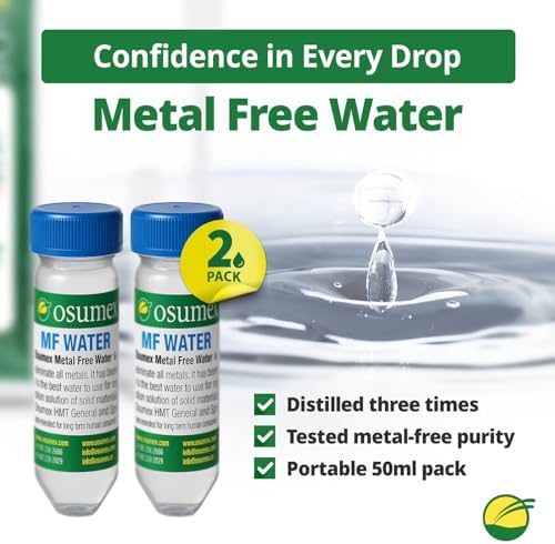 Metal Free Water 50ml (Pack of 2) - Distilled Water for Heavy Metal Testing, Cooking, Washing, and Hygiene, Demineralized Waters for Home and Professional Use, Clean and Free of Heavy Metals - Image 4