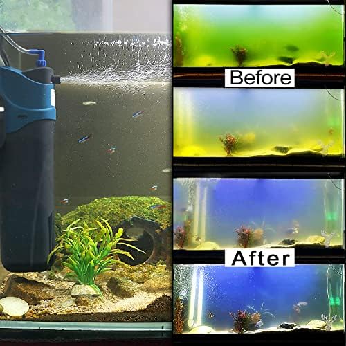 COOSPIDER Aquarium Filter with 5W U-V Light JUP-02 132GPH for 20-60 Gallon - Image 2