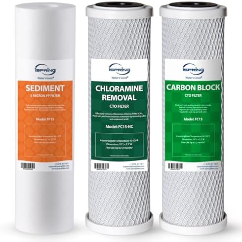 iSpring F3-NC Replacement Filter for Under Sink Water Filter System US31-NC by iSpring
