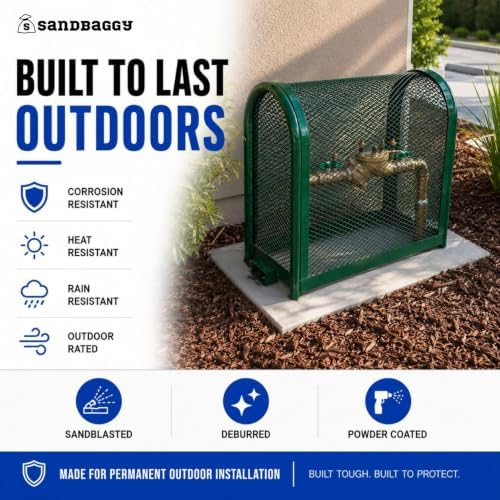 Sandbaggy Durable Backflow Security Cage – Backflow Preventer Enclosure | 2 Year Warranty (29” x 25” x 14.5” (LxHxW), 1, Count) - Image 5