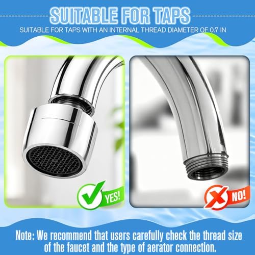4Pcs Faucet Aerator Replacement, 11/16" 18mm Honeycomb Anti-Splash High Flow Water Saving Sink Aerators M18 Male Thread, Universal Bathroom Kitchen Faucet Parts - Image 4