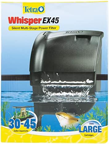Tetra Whisper EX 45 Filter For 30 To 45 Gallon aquariums, Silent Multi-Stage Filtration, Blacks/Grays by Tetra