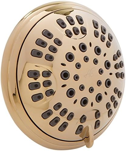 Aqua Elegante 6 Function Luxury Shower Head - 2.5 GPM - Polished Brass by AquaElegante
