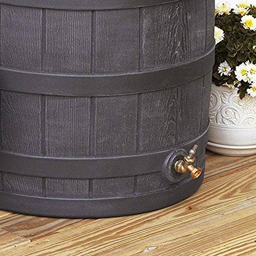 Good Ideas Rain Wizard Water Collection Barrel, 50 Gallon, Oak, 3 Pack - Image 6