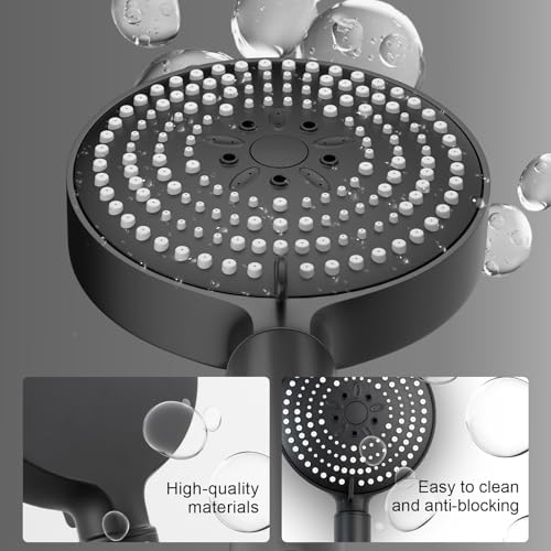 OFFO Filtered Shower Head with Handheld, 20 Stage Shower Head with Filters for Hard Water with 60" Stainless Steel Hose & Holder, 6 Modes High Pressure Shower Head to Remove Chlorine, Matte Black - Image 7
