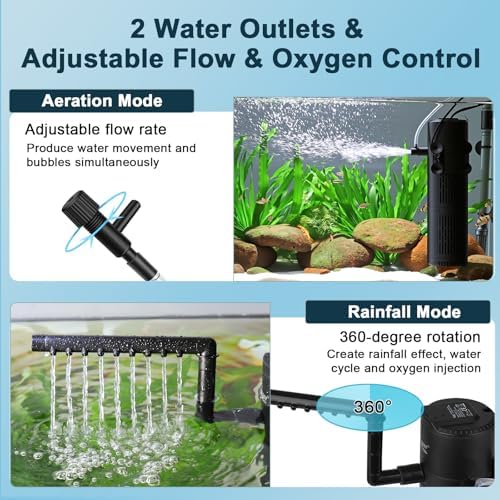 hygger 8W Aquarium U-V Internal Filter with Timer for 10–20 Gal Tanks - Image 6