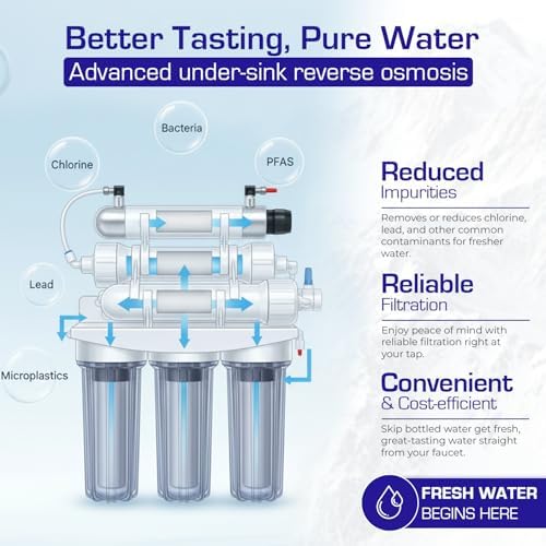 Crystal Quest Thunder Ultrafiltration/Reverse Osmosis Under Sink Water Filter System – 13 Stages of Filtration – Complete Installation Kit – 100 GPD - Image 4