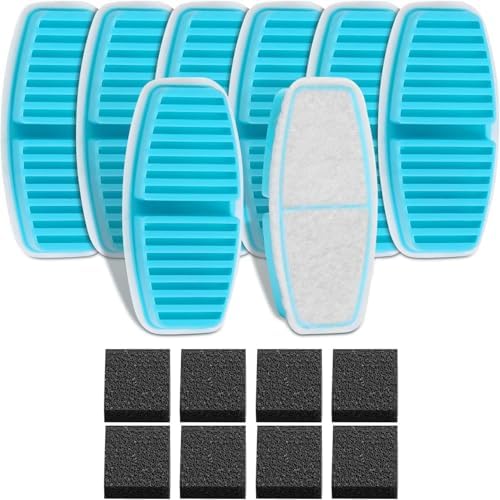 TOONIOOS Cat Fountain Filters - 16 Pack Replacement Filters for TOONIOOS W2-4 Months Set - Includes 8 Carbon + 8 Sponges by TOONIOOS