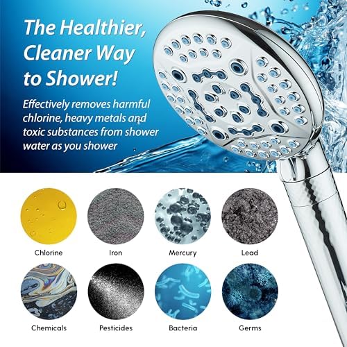 AquaCare 4X 10-Mode High Pressure Hand Shower w/Filter & 2-mode Power Wash - Image 6