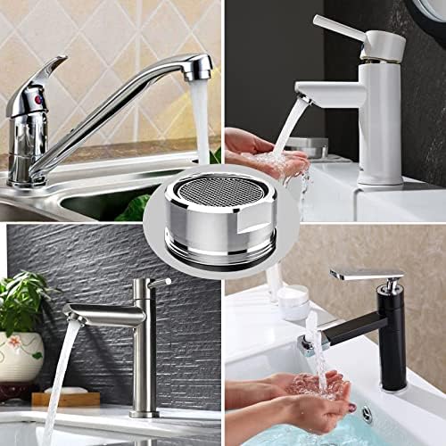 4Pcs Faucet Aerator 4 Pack Kitchen Sink Aerator Replacement Parts With Brass Housing 15/16 Inch Male Thread Aeratorwith gasket for kitchen and bathroom - Image 7