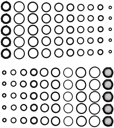 PWACCS High Pressure Washer O Ring Kit, 100 Pieces, Replacement Rubber Ring by PWACCS