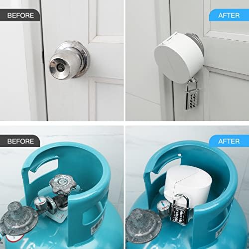 Outdoor Faucet Lock Garden Hose Faucet Lock to Prevent Water Theft, Can be Used for Gate Valve and Water Valve - Easy to Install and Remove, Durable Security Combination Lock (White) - Image 2
