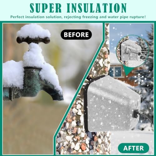 2 Pack Outdoor Faucet Covers for Winter, Heavy Duty Faucet Spigot Covers - Image 5