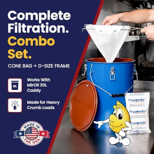 MirOil CONE2B Fryer Filter Bag & Frame Combo Set - Image 2