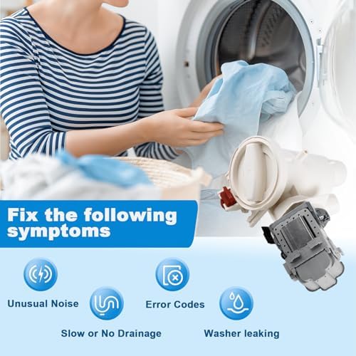 280187 8181684 Washer Drain Pump Filter（OEM）Compatible with Whirlpool Maytag Amana KitchenAid Kenmore Washing Machine, Replacement Part 285998 8181684 8182819 8182821 46197020148 461970201671 ect. - Image 5