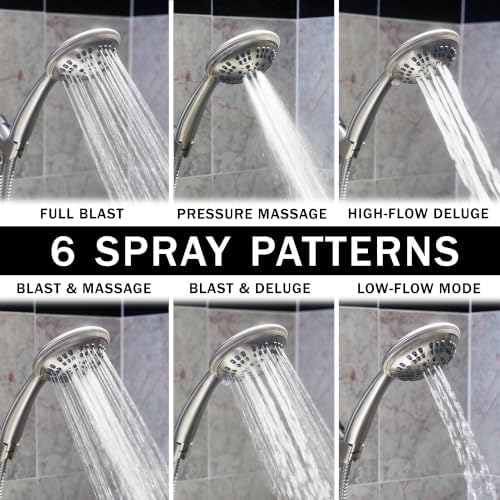 Aqua Elegante Luxury Handheld Shower Kit - 1.8 GPM - Brushed Nickel - Image 2