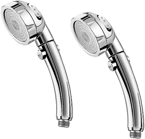 Marbrasse High Pressure Shower Head, Angle-Adjustable Water Saving Body Sprays… (Chrome, 2Pack) by Marbrasse