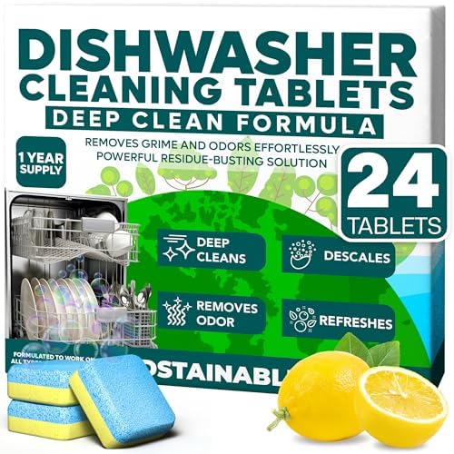 Sudstainables Dishwasher Cleaner Tablets, 24 Count by Sudstainables