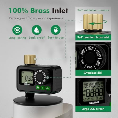 RESTMO Programmable Sprinkler Timer for Outdoor Hose Faucet 2 Pack - Image 5