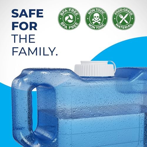 Refrigerator Water Dispenser 1.1 Gallon – Leak-Proof Slim Fridge Water Container with Spigot – BPA-Free Refillable Water Jug (Dark Blue) - Image 5
