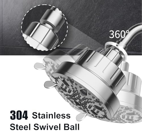 OFFO Filtered Shower Head, 20 Stage Shower Filter Head for Hard Water with Pause Mode, 9 Modes High Pressure Shower Head with Filter for Remove Chlorine and Harmful, Chrome - Image 6