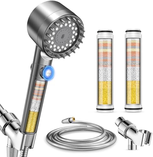Filtered Shower Head with Handheld, High Pressure Showerhead with 2 Filters by Vatex