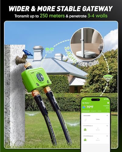 RAINPOINT 2 Zone WiFi Water Timer for Garden Hose, Sprinkler Hose Timer - Image 2