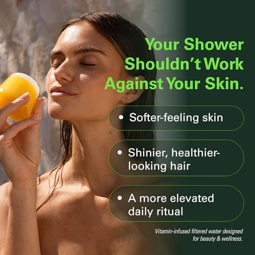 Ultra Vitamin C Shower Head Filter Wall Mount, Space Grey | High Pressure, Filters Hard Water, Chlorine, Rust & Odor, Aromatherapy Vitamin C and E, Skin & Hair Health - Image 2