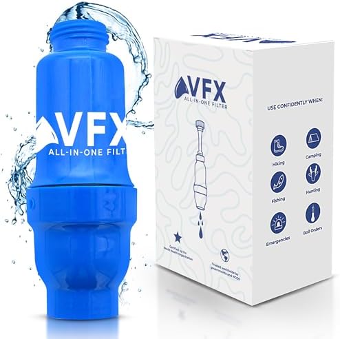 VFX All-in-One Portable Water Filter, Gravity System for Camping & Hiking by Unknown