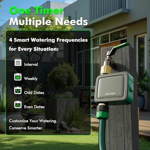 RESTMO WiFi Smart Sprinkler Timer with APP Remote Control for Garden Hose - Image 2