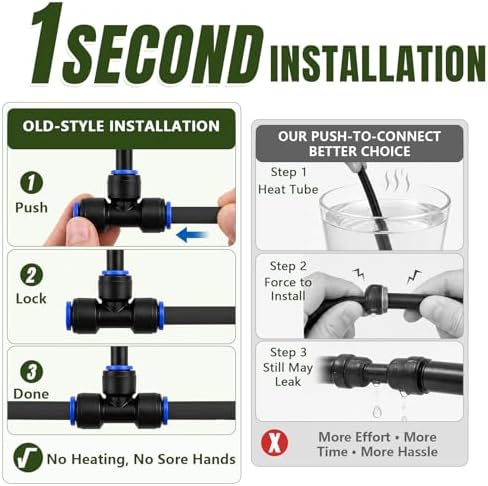 Drip Irrigation Nozzles 40 Pack, 8 Inch Adjustable Sprayers for 1/4 Tubing - Image 4