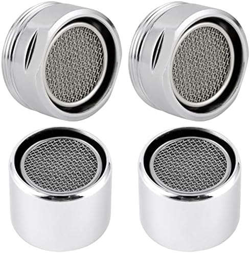 4-Pack Faucet Aerator, Metal Sink Faucet Adapter Male Female Thread, Chrome by iFealClear