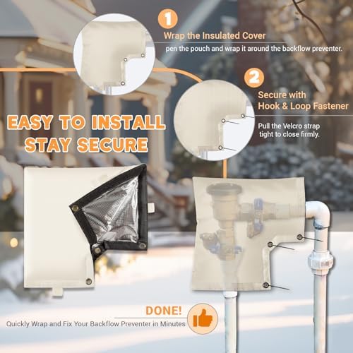 13" x 12" Vacuum Breaker Insulation Cover, Snow or Sun Exposure Protection - Image 3