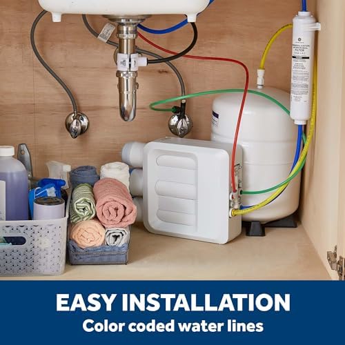 GE 5-Stage Reverse Osmosis Under Sink Water Filtration System with Faucet, Reduces 95+ Impurities including Lead, Chlorine, Arsenic, Filters FQ18PN, FQ18MN, FQ18RT, GXRV40TBN - Image 2