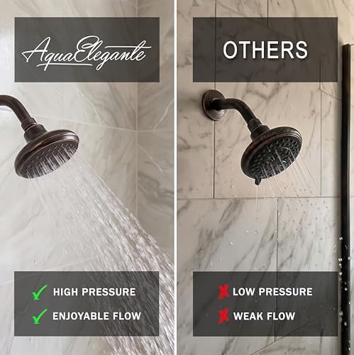 Aqua Elegante High Flow Shower Head - 2.5 GPM - Oil-Rubbed Bronze - Image 2