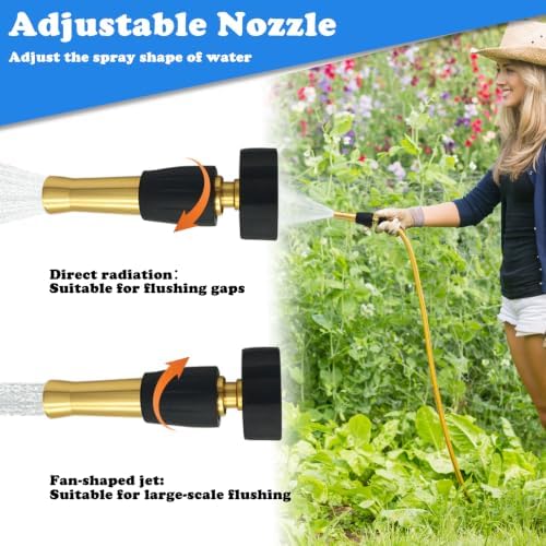 RV Water Pressure Regulator Filter Kit, Camper Water Pressure Regulator with Gauge, Hose Splitter, Brass Elbow Flexible Connector,Inline Water Filters, Sprayer - Image 6