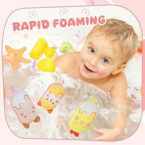 Baby and Kids Bath Loofah Sponge, Soft and Absorbent Toddler Exfoliating Body Scrubber Shower Loofa Sponge,Cute Pattern Design for Kids Baby Women Boys and Girl, 3 Pack (Bear/Dog/Chick) - Image 7