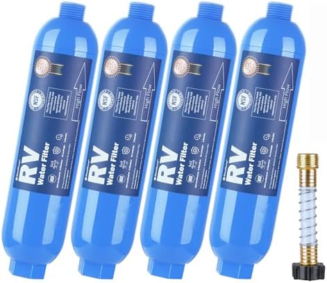 SheeChung RV Water Filter, 4 Pack Camper Water Filter, NSF Certified by SheeChung