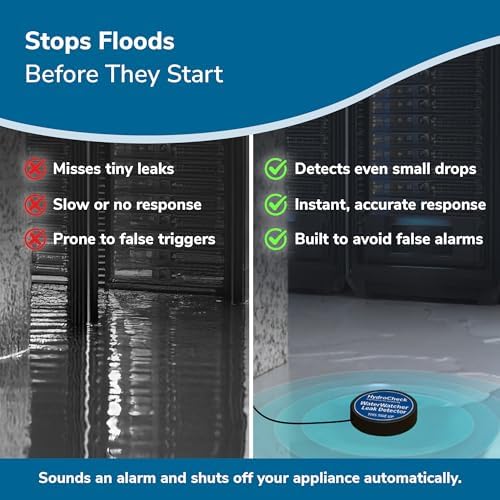Water Leak Detector Replacement Puck - Commercial Moisture Sensor Alarm System - High Amp Load Moisture Detectors for Home & Offices - Smart Water Leak Detection (Wiring Sold Separately) - Image 2