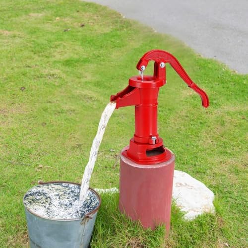 Hand Well Pitcher Pump, Cast Iron Hand Water Pump with Ergonomic Handle, 25ft Max Lift, Manual Water Transfer Pump for Outdoor Home Garden Yard Pond Farm - Image 7