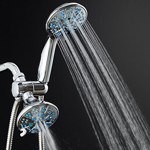 AquaDance for California - Premium High Pressure Antimicrobial 30-setting 3 Way Dual Handheld Shower Head Combo, Stainless Steel Hose, Water Diverter - Chrome Finish - Image 7