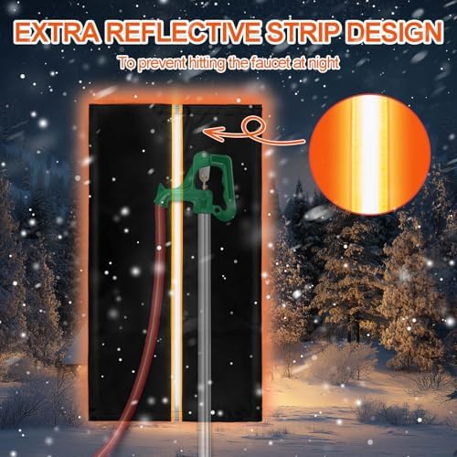 Outdoor Faucet Cover for RV Park & Yard Hydrant 25"x13" Waterproof Extended Spigot Insulated Water Faucet Cover Large Freeze and Heat Protector for Winter Outside Garden Lawn Backflow Sprinkler System - Image 6